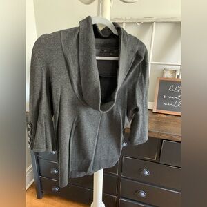 Elegant Charcoal Cowl Neck Sweater